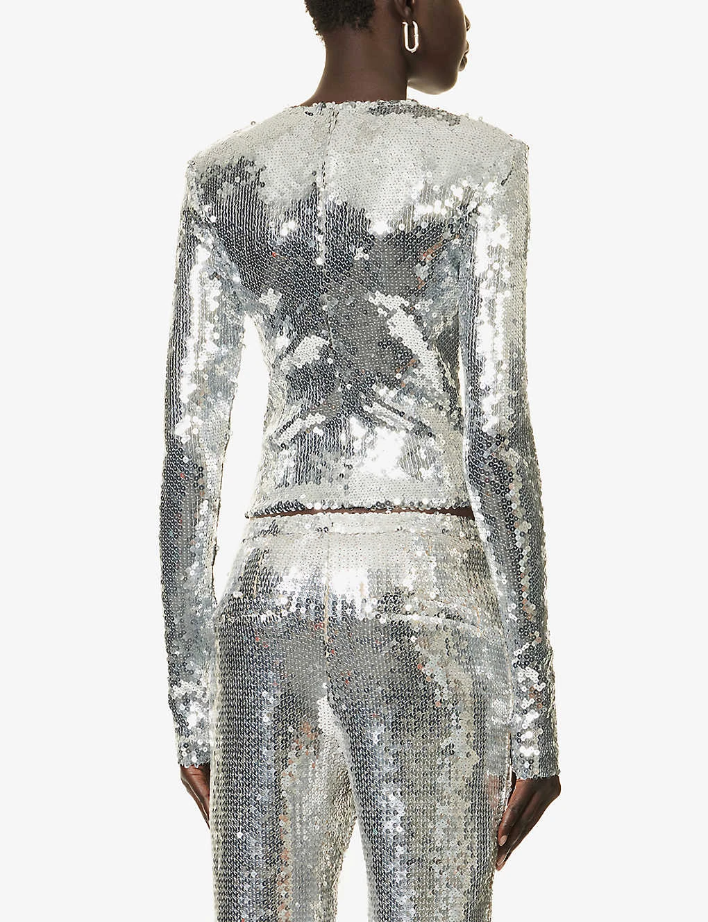 Tanith Sequin-embellished Stretch-woven Top 6 Tanith Sequin-embellished Stretch-woven Top - Image 4