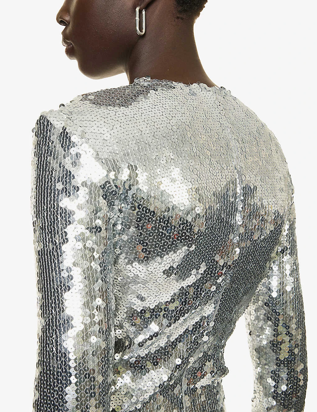 Tanith Sequin-embellished Stretch-woven Top 7 Tanith Sequin-embellished Stretch-woven Top - Image 5