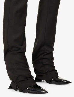 Fino Slim-leg Mid-rise Wool Trousers -Sweaty Betty Store R04195244 BITTERCHOCOLATE ALT05