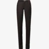 Fino Slim-leg Mid-rise Wool Trousers 1 Fino Slim-leg Mid-rise Wool Trousers -Sweaty Betty Store R04195244 BITTERCHOCOLATE M