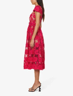 SELF PORTRAIT Sp P Drs Poppy Midi 9 SELF PORTRAIT Sp P Drs Poppy Midi -Sweaty Betty Store R04195770 RED ALT02