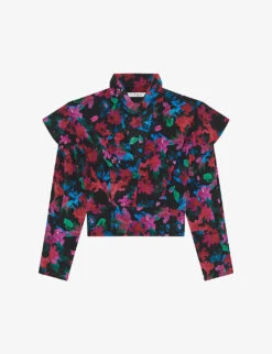 IRO Martina Floral-print Silk Blouse