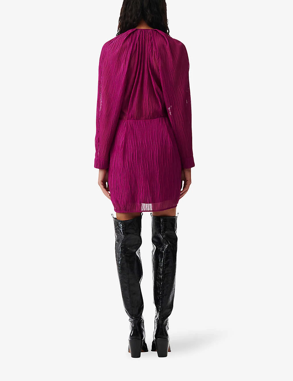 IRO Alvina V-neck Stretch-woven Mini Dress 6 IRO Alvina V-neck Stretch-woven Mini Dress - Image 4