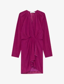 IRO Alvina V-neck Stretch-woven Mini Dress