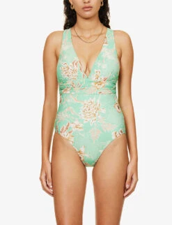 Seafolly Eden Floral-print Swimsuit 7 Seafolly Eden Floral-print Swimsuit -Sweaty Betty Store R04197356 MINT ALT01