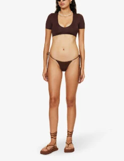 Jaded London Poseidon Crinkle-texture Bikini Bottoms 7 Jaded London Poseidon Crinkle-texture Bikini Bottoms -Sweaty Betty Store R04197638 PRINT ALT01