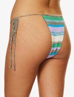Jaded London Dift Striped Knitted Bikini Bottoms 9 Jaded London Dift Striped Knitted Bikini Bottoms -Sweaty Betty Store R04197670 KNITTEDSTRPE ALT03