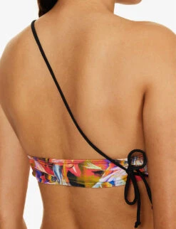 Jaded London Tropical Haze Asymmetric Bikini Top 9 Jaded London Tropical Haze Asymmetric Bikini Top -Sweaty Betty Store R04197672 ABSTRACTFLORALPRINT ALT03
