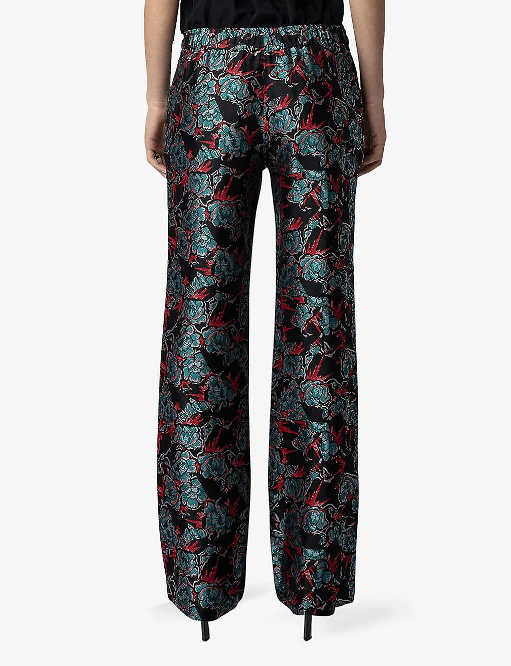 Zadig & Voltaire Pomy Floral-jacquard Straight-leg Mid-rise Woven Trousers 6 Zadig & Voltaire Pomy Floral-jacquard Straight-leg Mid-rise Woven Trousers - Image 4