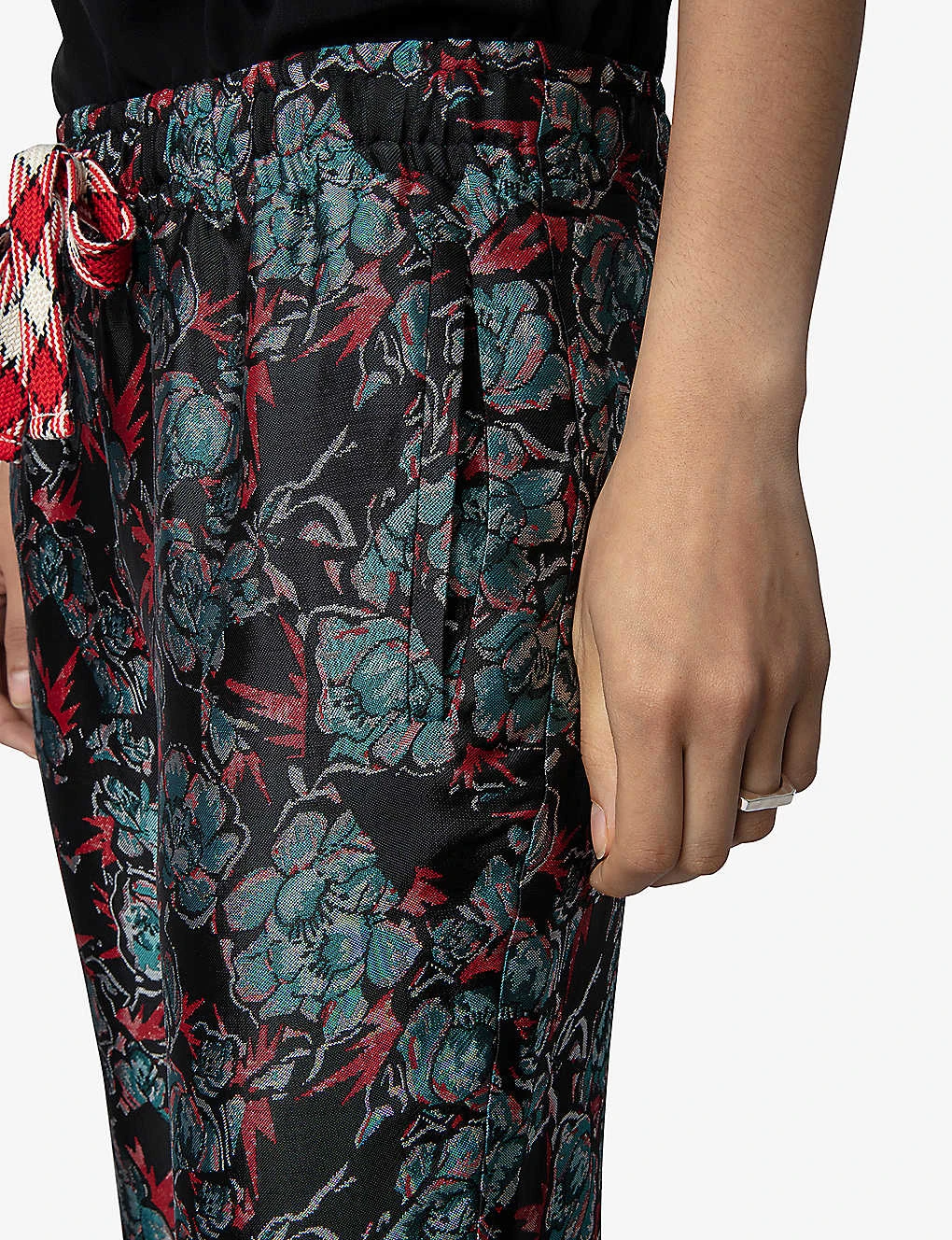 Zadig & Voltaire Pomy Floral-jacquard Straight-leg Mid-rise Woven Trousers 7 Zadig & Voltaire Pomy Floral-jacquard Straight-leg Mid-rise Woven Trousers - Image 5