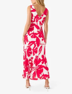 Floral-print Bias-cut Woven Midi Dress 9 Floral-print Bias-cut Woven Midi Dress -Sweaty Betty Store R04199231 WHITE ALT03