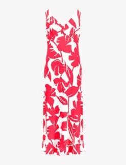 Floral-print Bias-cut Woven Midi Dress