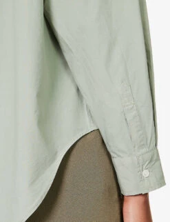 Chiara Dropped-shoulder Relaxed-fit Cotton Shirt 12 Chiara Dropped-shoulder Relaxed-fit Cotton Shirt -Sweaty Betty Store R04200818 ALPINEFOREST ALT04