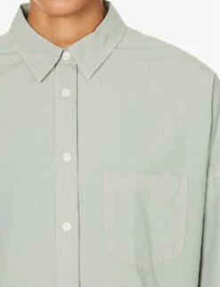 Chiara Dropped-shoulder Relaxed-fit Cotton Shirt 13 Chiara Dropped-shoulder Relaxed-fit Cotton Shirt -Sweaty Betty Store R04200818 ALPINEFOREST ALT05