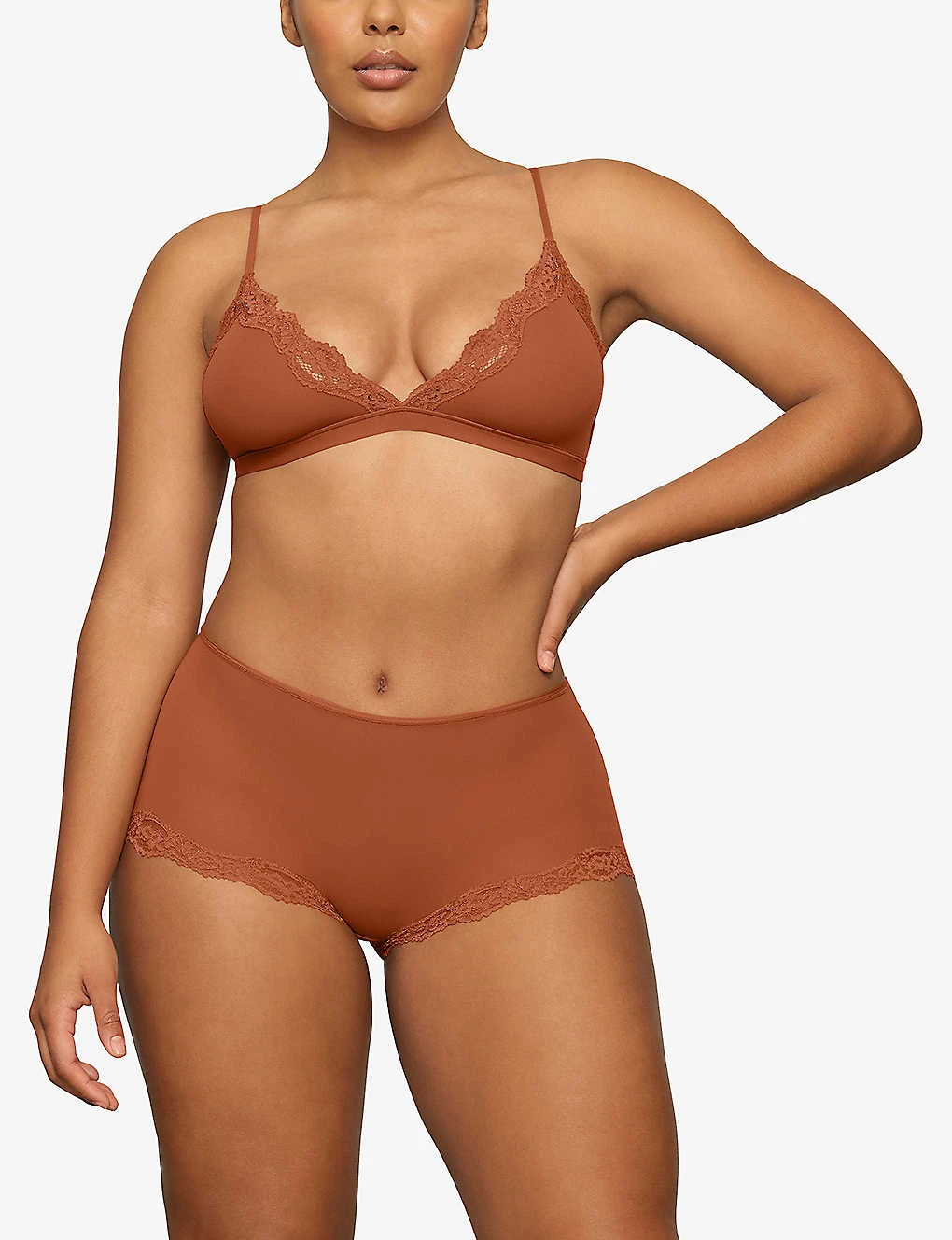 Fits Everybody Lace-trimmed Stretch-woven Boy Shorts 4 Fits Everybody Lace-trimmed Stretch-woven Boy Shorts - Image 2