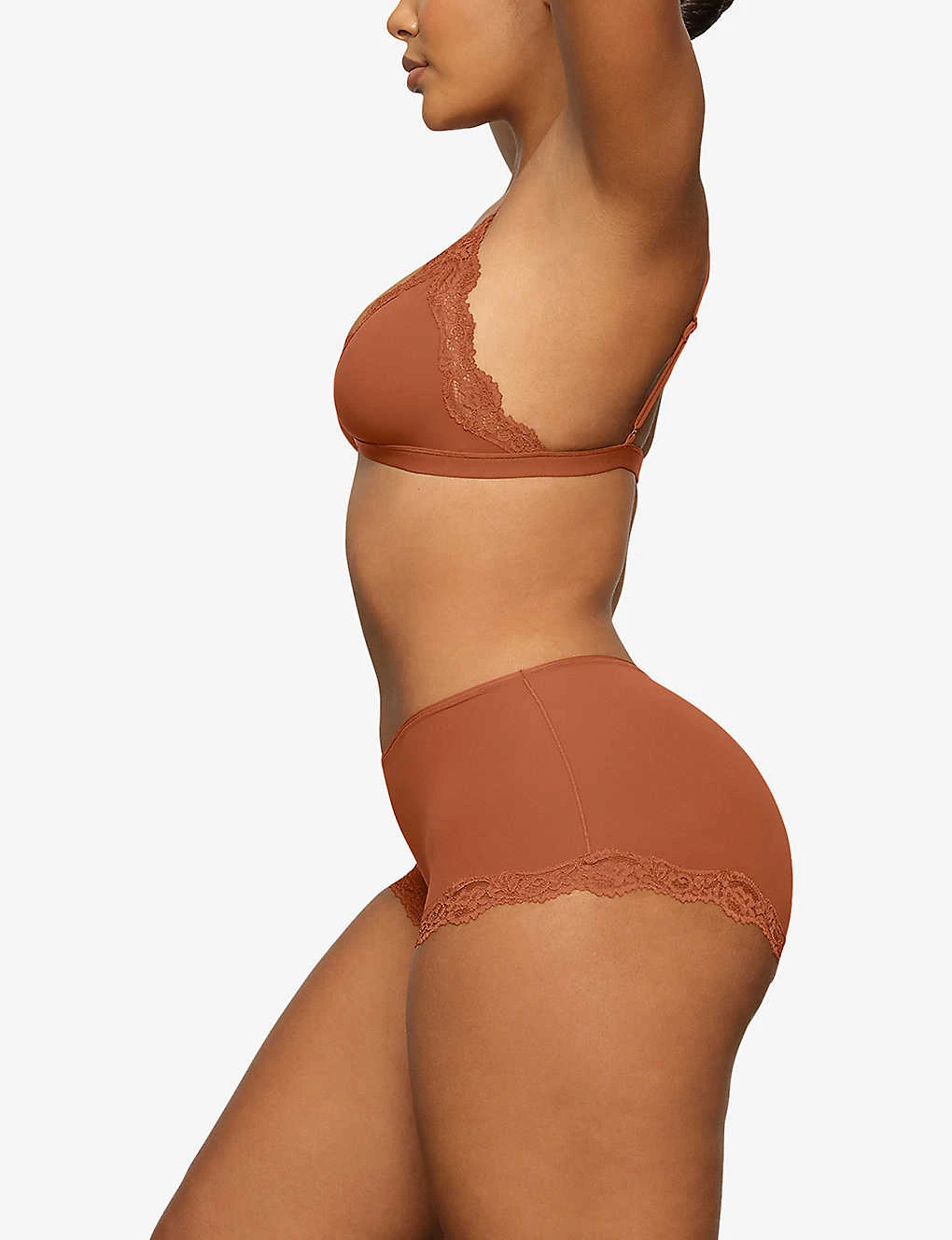 Fits Everybody Lace-trimmed Stretch-woven Boy Shorts 5 Fits Everybody Lace-trimmed Stretch-woven Boy Shorts - Image 3