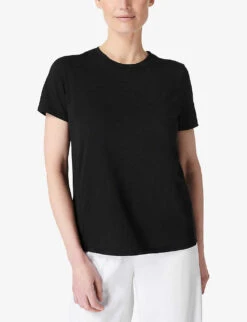 Sweaty Betty Refresh Round-neck Organic-cotton T-shirt 8 Sweaty Betty Refresh Round-neck Organic-cotton T-shirt -Sweaty Betty Store R04201940 BLACK ALT02