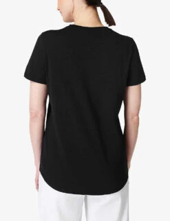Sweaty Betty Refresh Round-neck Organic-cotton T-shirt 9 Sweaty Betty Refresh Round-neck Organic-cotton T-shirt -Sweaty Betty Store R04201940 BLACK ALT03