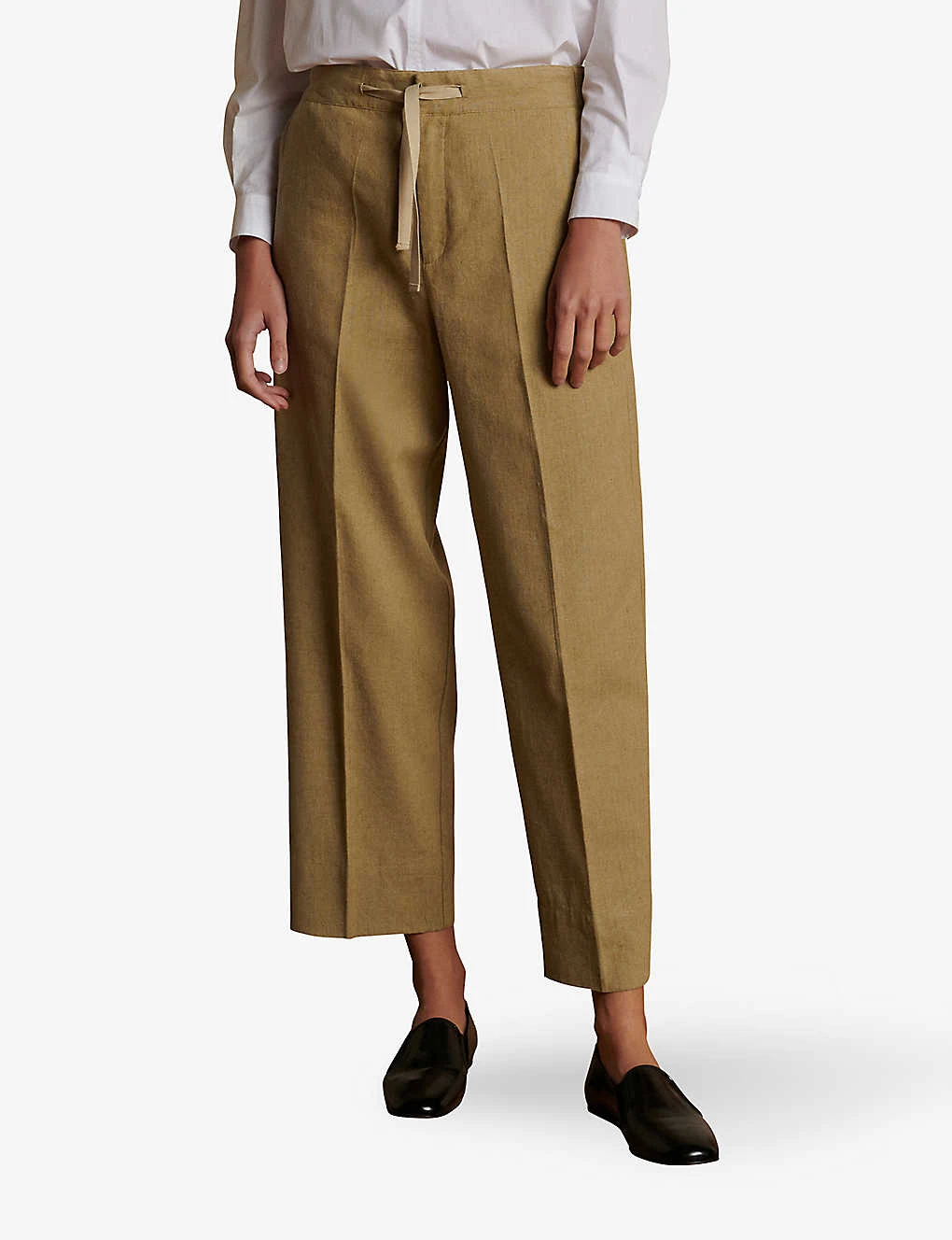 Soeur Sarajevo Straight-leg High-rise Cotton And Linen-blend Trousers 5 Soeur Sarajevo Straight-leg High-rise Cotton And Linen-blend Trousers - Image 3