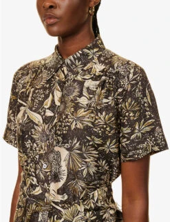 Soeur Maud Graphic-print Silk Mini Dress 11 Soeur Maud Graphic-print Silk Mini Dress -Sweaty Betty Store R04202838 PRINT ALT04