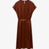 Joseph Dauphine Belted Silk Midi Dress