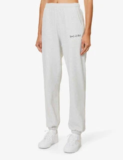 Italic Logo-print Relaxed-fit Stretch-cotton Jogging Bottoms 9 Italic Logo-print Relaxed-fit Stretch-cotton Jogging Bottoms -Sweaty Betty Store R04205136 HEATHERGRAYNAVY ALT02