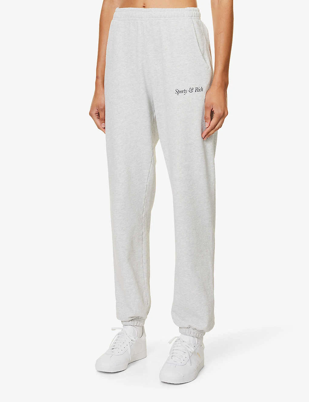 Italic Logo-print Relaxed-fit Stretch-cotton Jogging Bottoms 5 Italic Logo-print Relaxed-fit Stretch-cotton Jogging Bottoms - Image 3